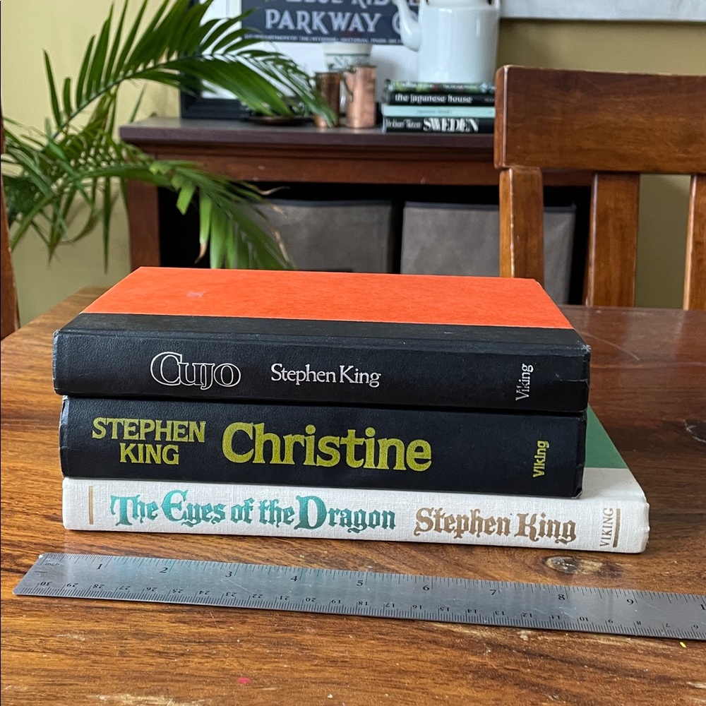 3 Stephen King Vintage Hardcover Books 80s - Christine, Cujo, Eyes of the Dragon - Picture 13 of 16